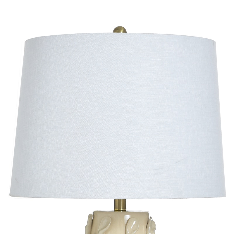 StyleCraft Ceramic Table Lamp - Cirri Cream - White Shade