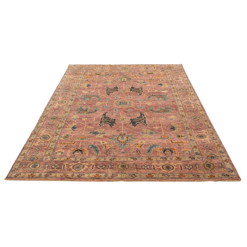 ECARPETGALLERY Hand-knotted Jules Serapi Coral Wool Rug - 8'11 x 11'11