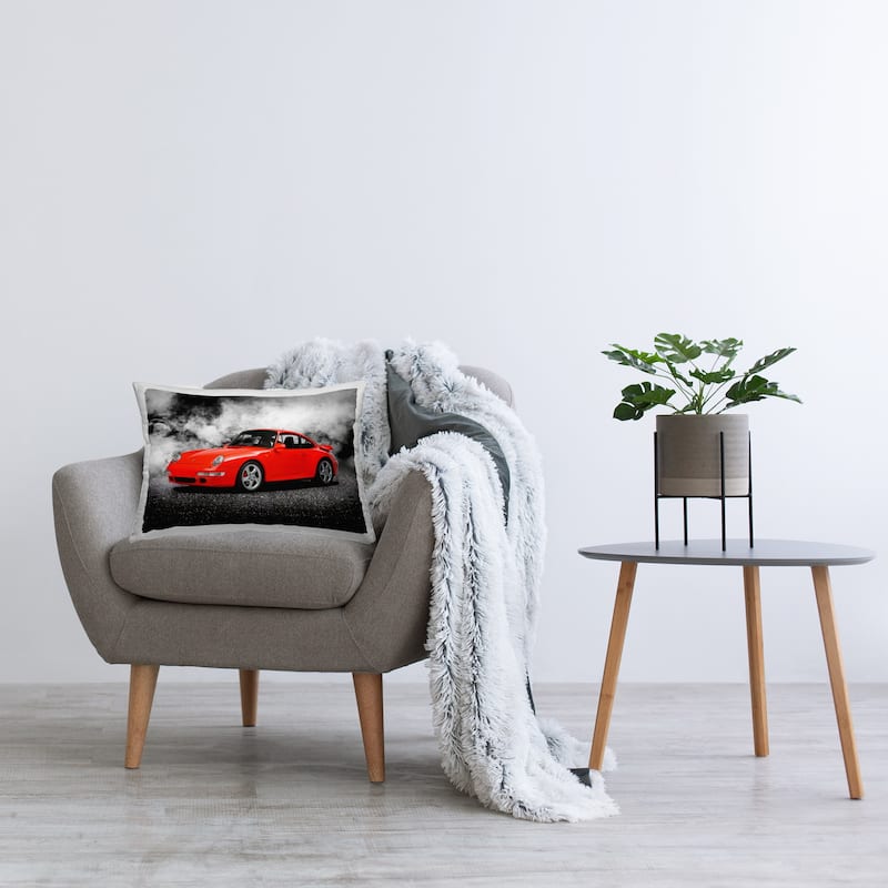 Stupell Bold Red Sports Car Decorative Printed Throw Pillow Design by Mark Rogan