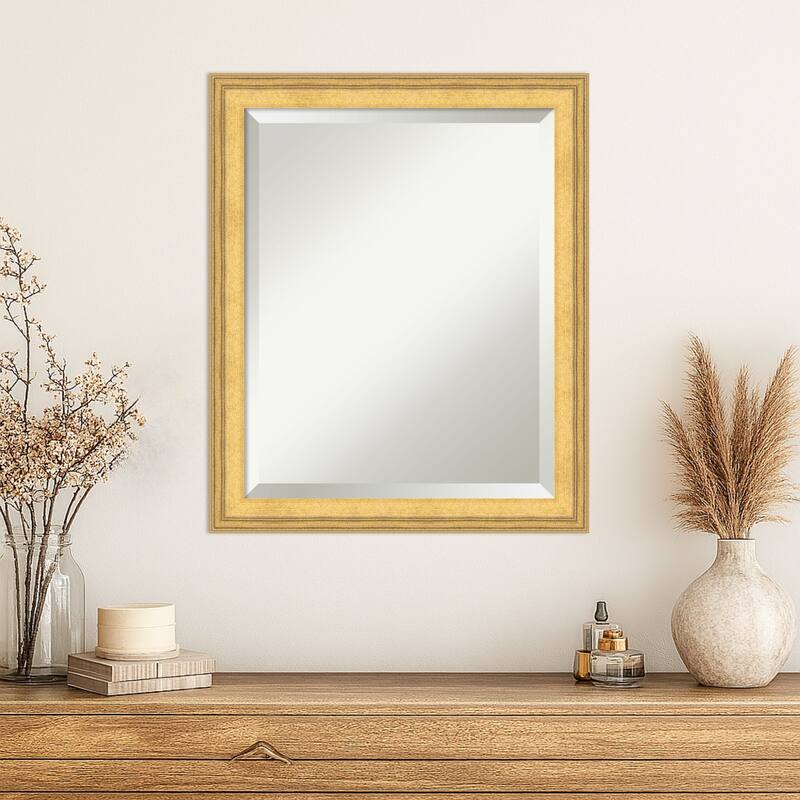 Owen Gold Beveled Wood Framed Wall Mirror - Owen Gold