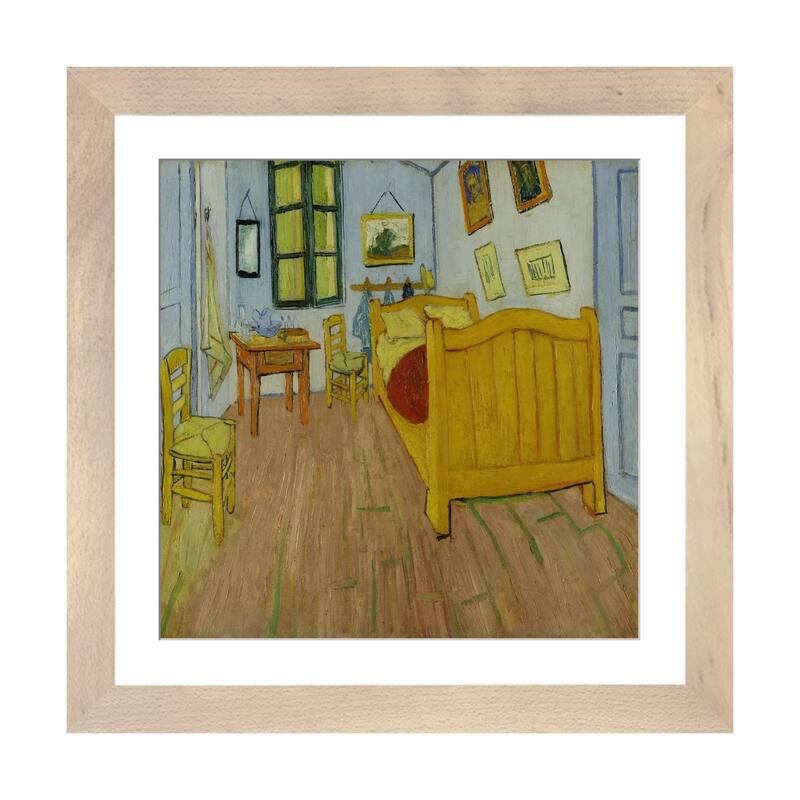 iCanvas "Bedroom In Arles, First Version, October 1888 (van Gogh Museum)" by Vincent van Gogh - Natural - 16x16x1