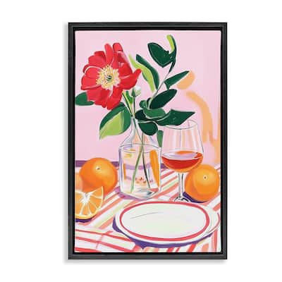 Stupell Pastel Hued Table Setting Framed Floater Canvas Wall Art Design By Andreas Magnusson