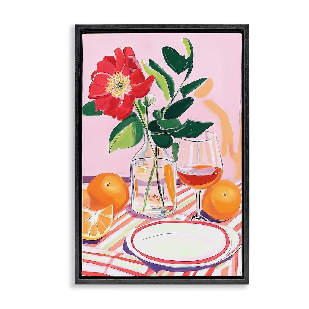 Stupell Pastel Hued Table Setting Framed Floater Canvas Wall Art Design By Andreas Magnusson