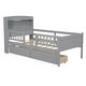 preview thumbnail 28 of 26, Wood Twin Size Platform Bed with LED Light, Multi-functional Headboard