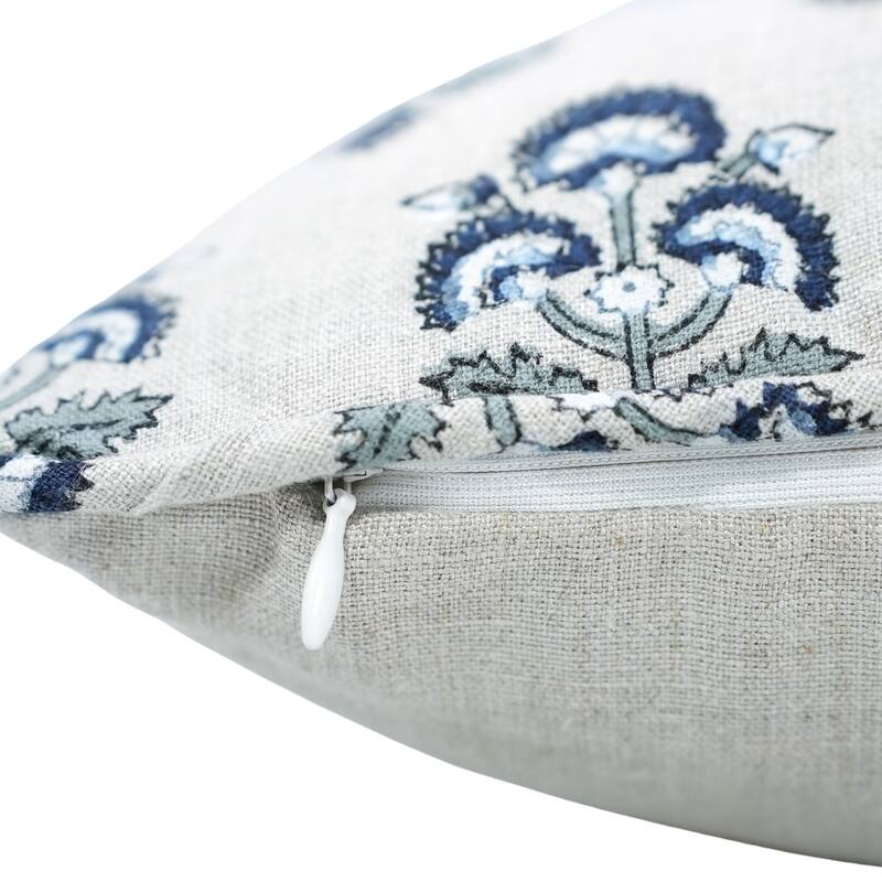 Fabdivine Pipine Fall Décor Farmhouse Hand Block Print Pillow Cover Sofa, Couch Cushion Case Linen