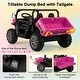 preview thumbnail 12 of 38, Gymax 12V 2 Seater Ride On UTV Dump Truck Remote w/ Electric Dump Bed