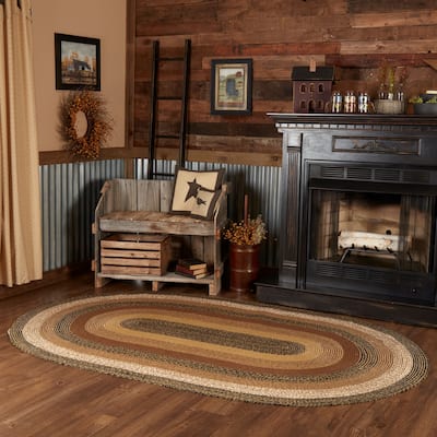 Kettle Grove Jute Rug Oval w/ Pad 60x96 - 5' x 8' Oval