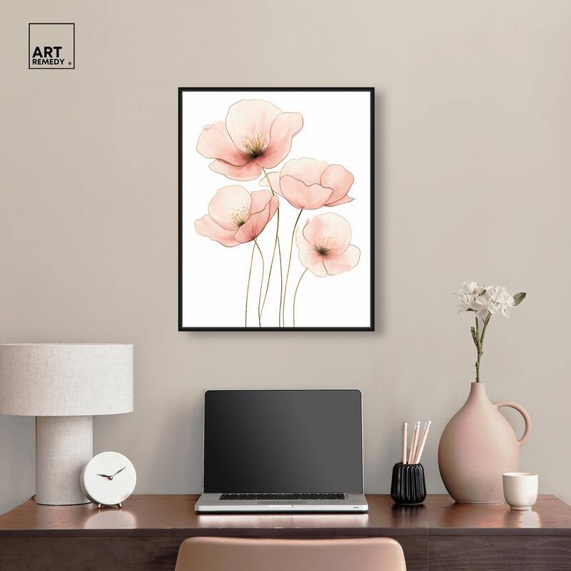 Pink Petal light Canvas by Art Remedy