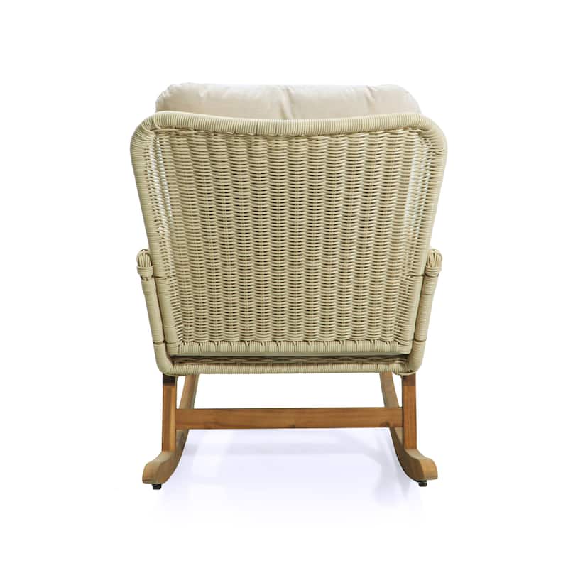 Christopher Knight Home - Outdoor Seating Set PE Rattan Rocking Chair