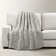 preview thumbnail 3 of 17, Lush Decor Hygge Ultra Soft Cozy Chenille Chunky Knit Throw 50" x 40" - Gray