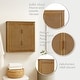 preview thumbnail 24 of 44, Teamson Home Hatteras 22 in. W 2-Door Wall Cabinet with Rattan Inlay Doors, Bathroom Wall Storage, Small Bathroom Organizer