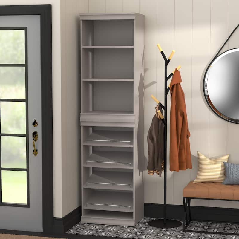 ClosetMaid Modular Storage 21.38-inch W 7-Shelf Wood Closet System with Shoe Storage