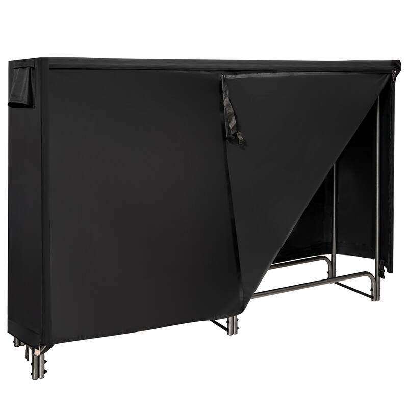 Costway 4FT/5FT/6FT/8FT Firewood Storage Log Rack Heavy Duty Iron Log - 6FT