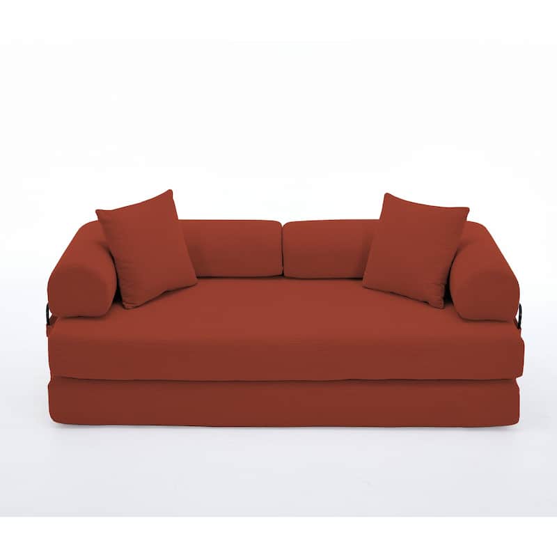 Convertible Out Sofa Bed, 4-in-1 DIY Combination Convertible Sofa, Folding Sleeper Sofa with Adjustable Armrests