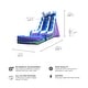 preview thumbnail 3 of 4, JumpOrange Mermaid 19 ft Inflatable Water Slide with Splash Pool (with Blower)