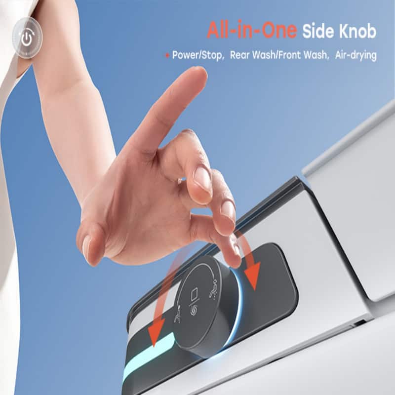 HOROW 10 in Rough-In Elongated Smart Bidet Toilet in White 1.0/1.27 GPF with Auto Flush Heated Seat Child Wash and Deodorizer