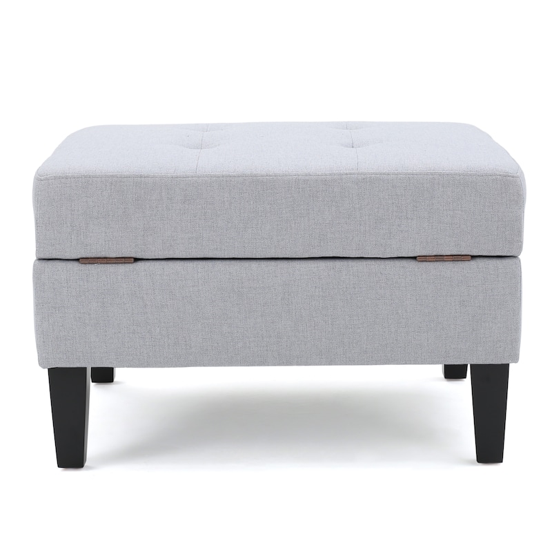 Zahra Tufted Fabric Storage Ottoman by Christopher Knight Home