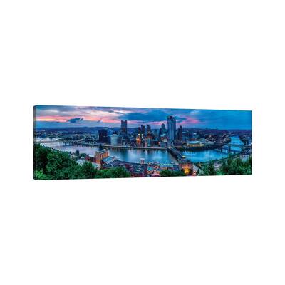 iCanvas "Skyline Panorama Of Pittsburgh Viewed From Mount Washington" by George Oze Canvas Print