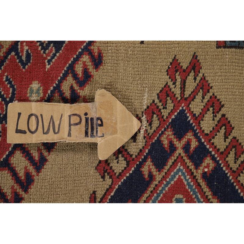 Kazak Vegetable Dye Antique Area Rug Handmade Wool Carpet - 7'9" x 9'3"