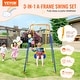 preview thumbnail 24 of 33, Swing Sets for Backyard, Toddler Swing Set Foldable Metal Stand, Easy to Assemble, Swingset Indoor/Outdoor