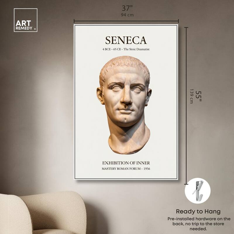 Bust of Seneca Canvas by Art Remedy