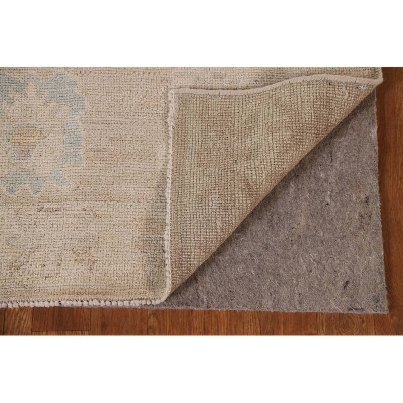 Floral Oushak Turkish Runner Rug Hand-knotted Oriental Wool Carpet - 2'8"x 9'0"