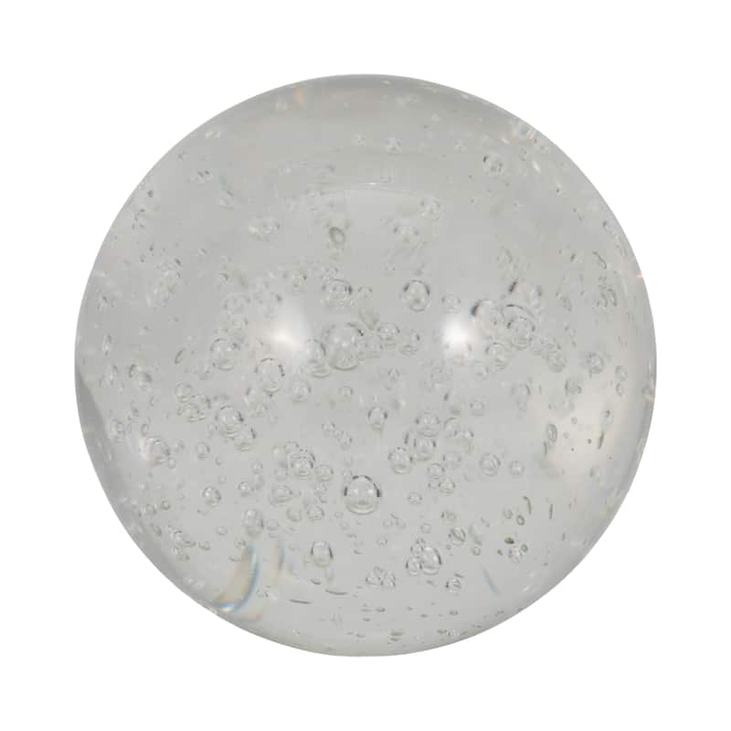 Sagebrook Home Clear Crystal Ball - Elegant Decorative Object For Home Display