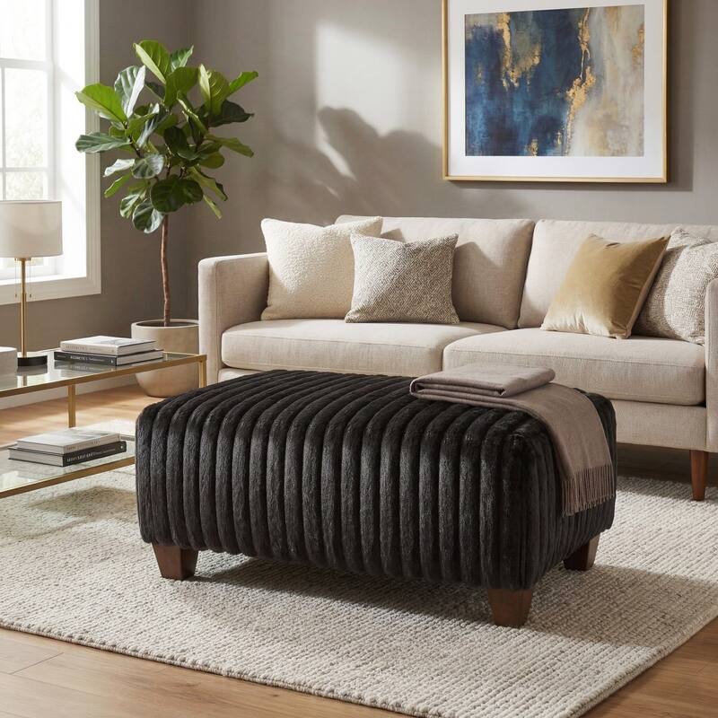 Roundhill Furniture Nolan 2-Piece Living Room Set, Chair and Ottoman