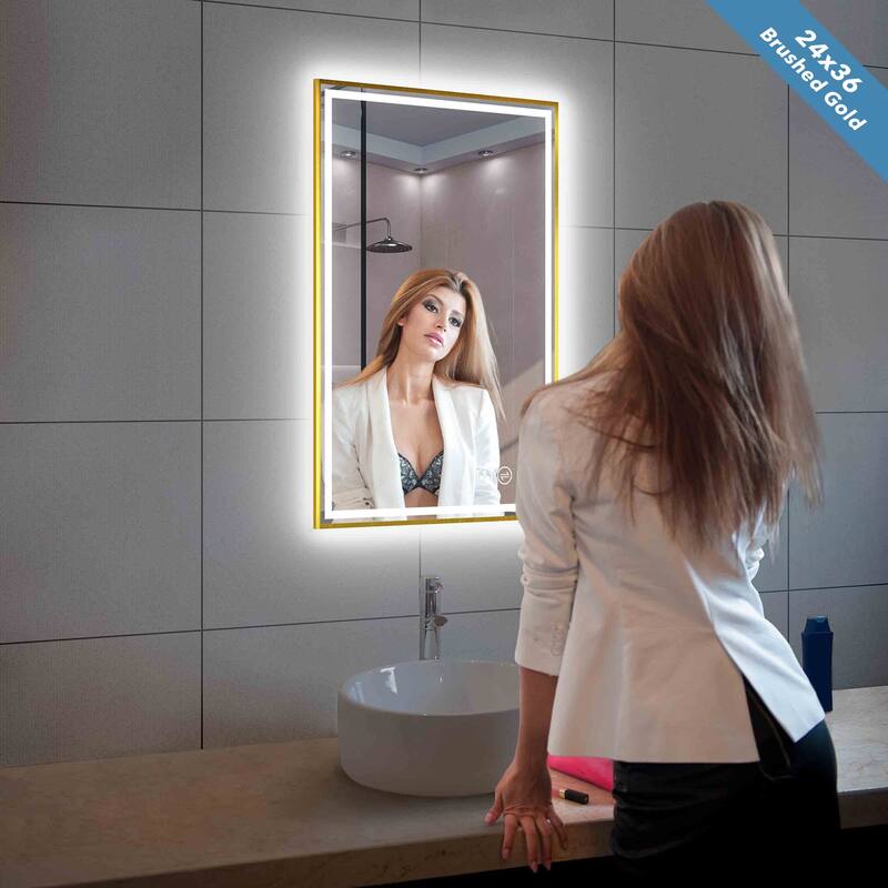 Fogless Color and Brightness Adjustable LED Mirror