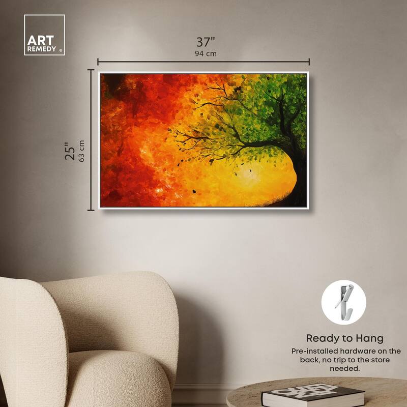 Fire and Ice Tree I Canvas by Art Remedy