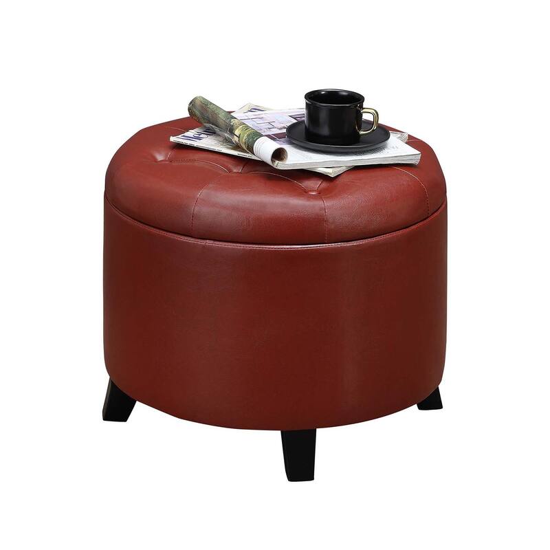 Convenience Concepts Designs4Comfort Round Storage Ottoman