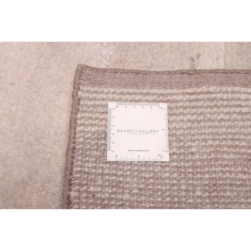 ECARPETGALLERY Hand-knotted Looma Light Grey Wool Rug - 7'11 x 9'11