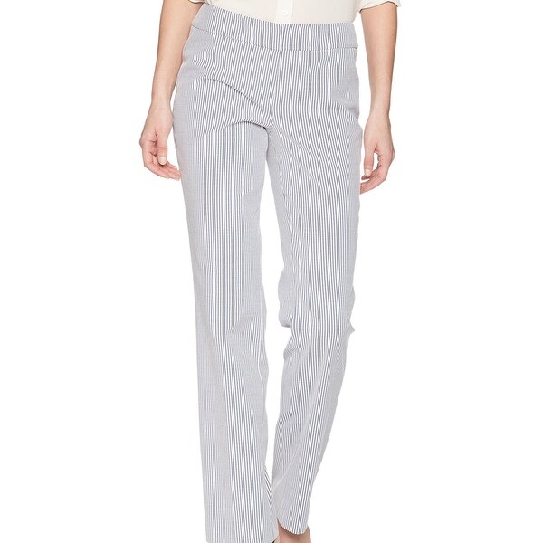 blue striped trousers women's