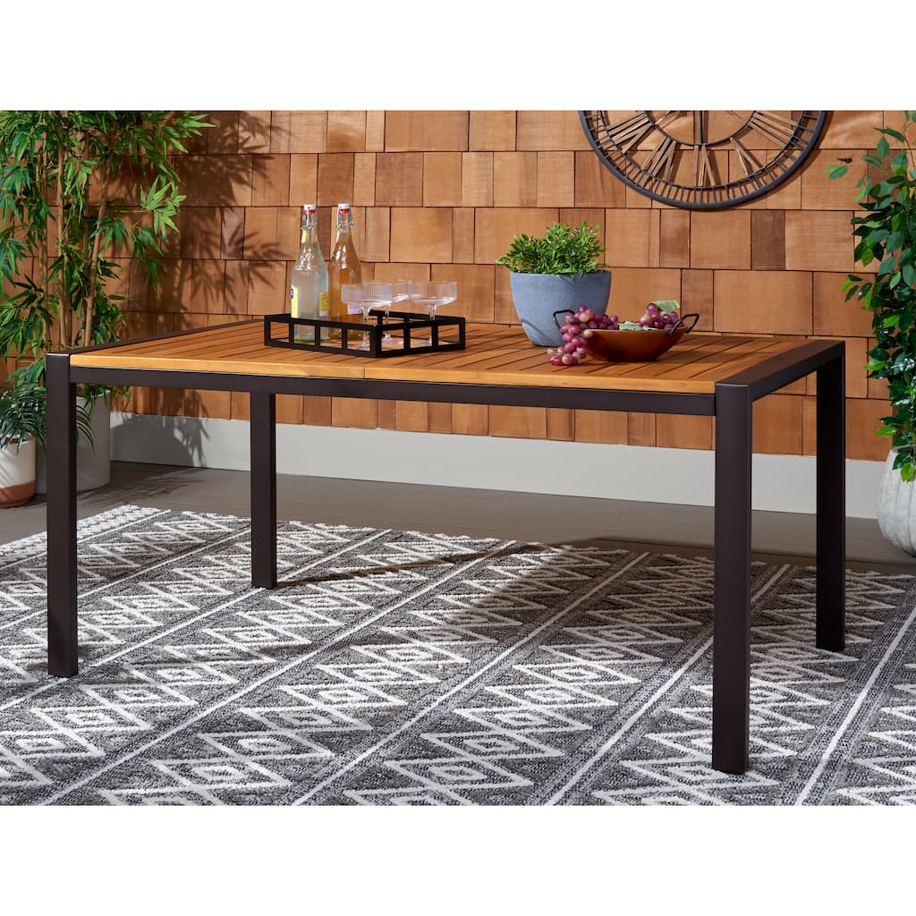 SAFAVIEH Outdoor Living Guthrie Dining Table - 59Wx35Dx30H