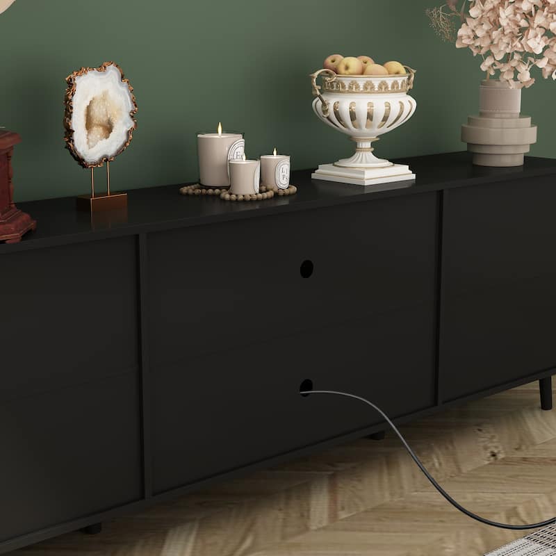 Electric Fireplace TV Stand TV Console Recessed Electric Fireplace