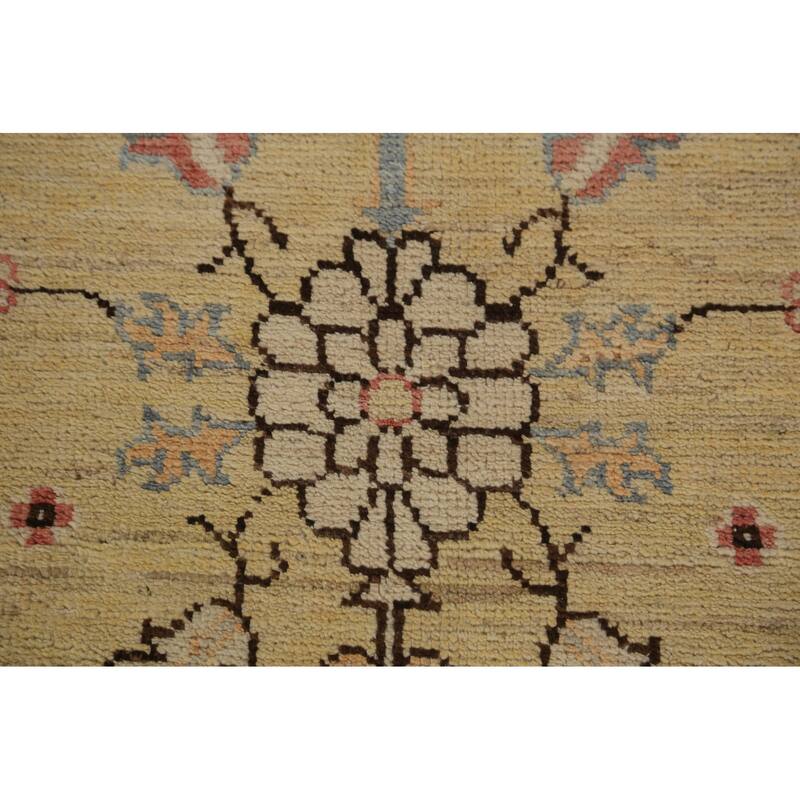 Vegetable Dye Heriz Serapi Rug Oriental Hand-Knotted Wool Carpet - 9'2"x 12'0"