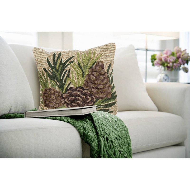 Liora Manne Frontporch Pinecones Indoor/Outdoor Pillow