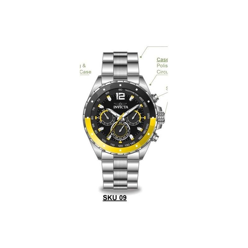 Invicta Men's 49365 Speedway Quartz Chronograph Black Dial Watch - Multi