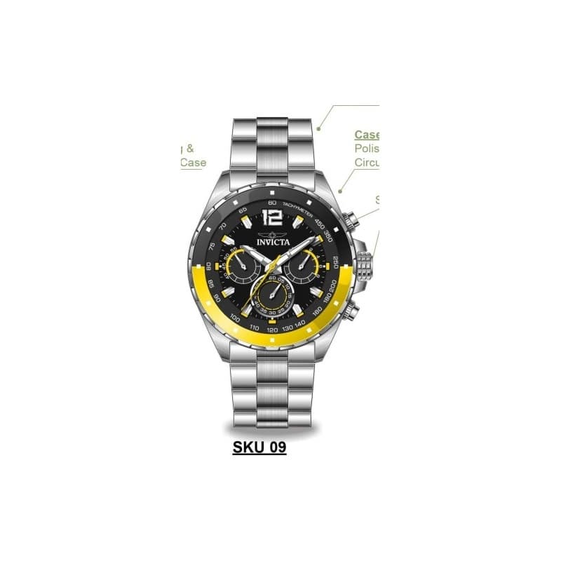 Invicta Men's 49365 Speedway Quartz Chronograph Black Dial Watch - Multi