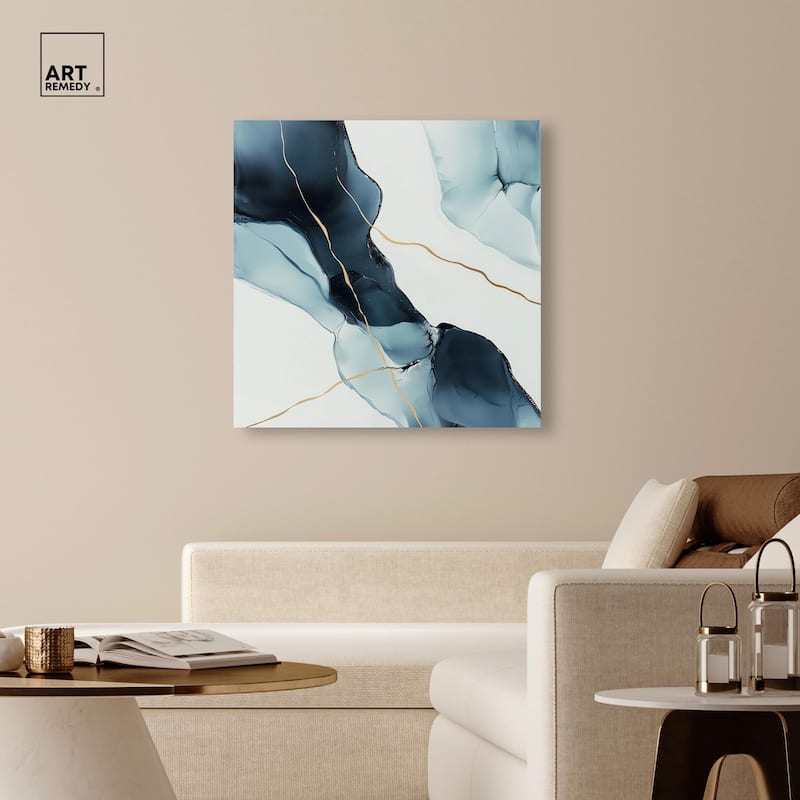 Cerulean Flow I Canvas by Art Remedy, Gallery Wrapped