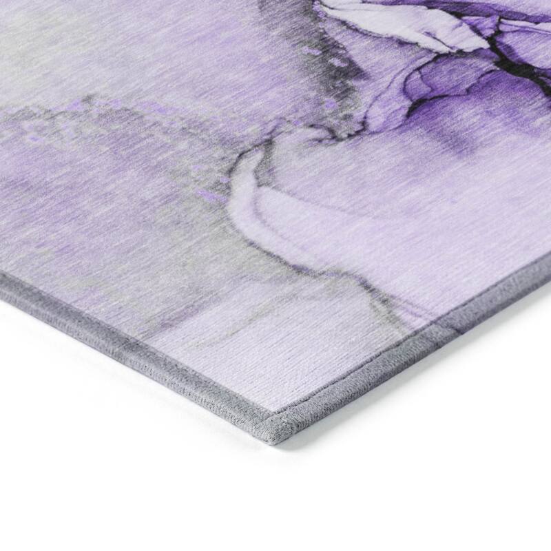 Allu Unique Abstract Weather Resistant Blended Style Outdoor Rug