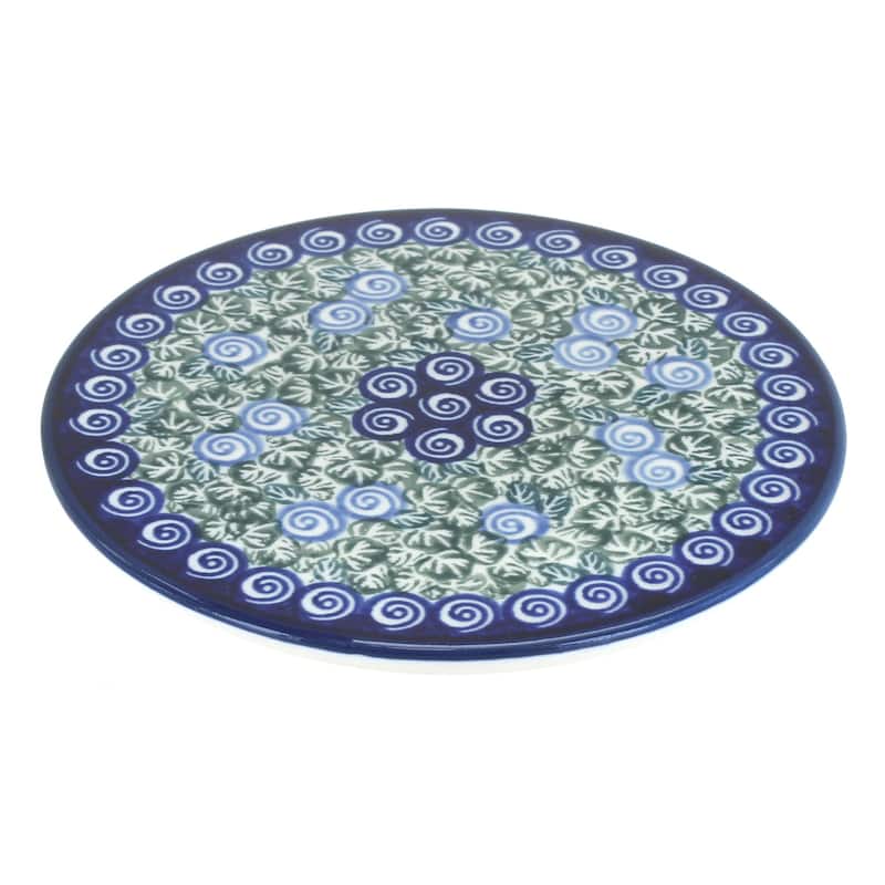 Blue Rose Polish Pottery 1012 Zaklady Trivet - Seaside Swirl