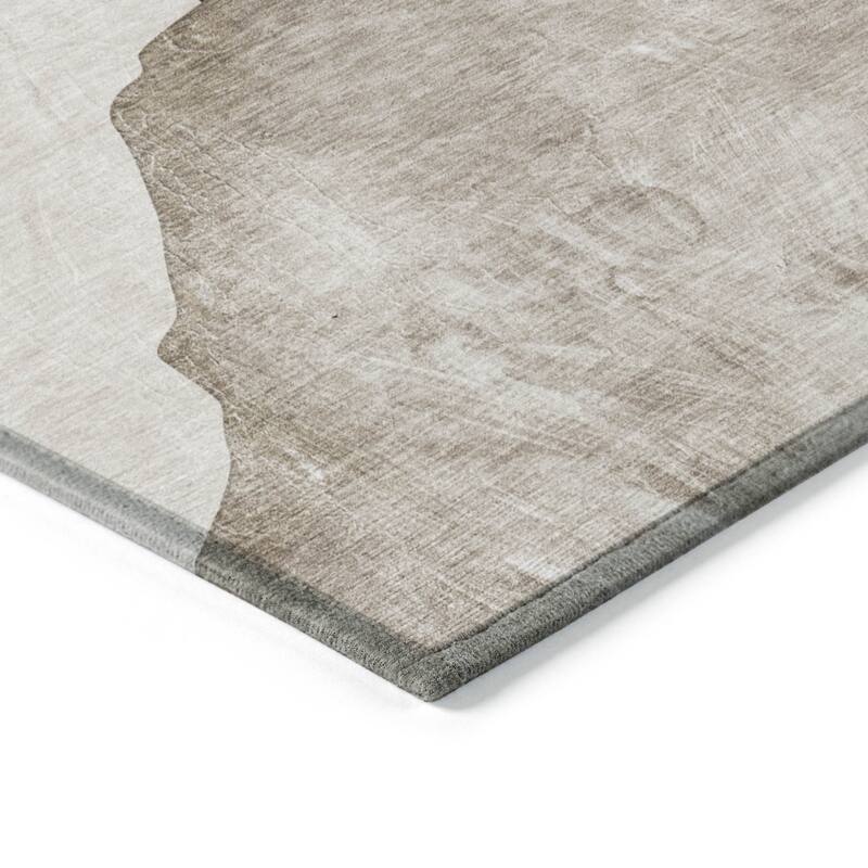 Namo Artistic Abstract Weather Resistant Classic Meets Modern Outdoor Rug