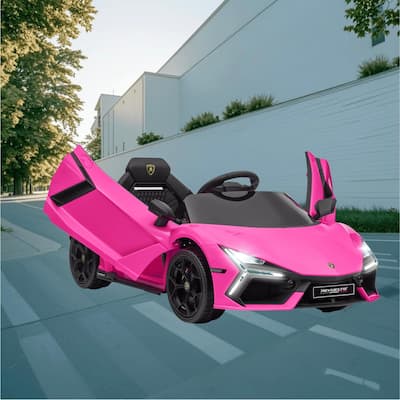 Lamborghini Revuelto Licensed Electric 12V Ride-On Car for Kids with Hydraulic Butterfly Doors, 3 Speeds, and Remote Control
