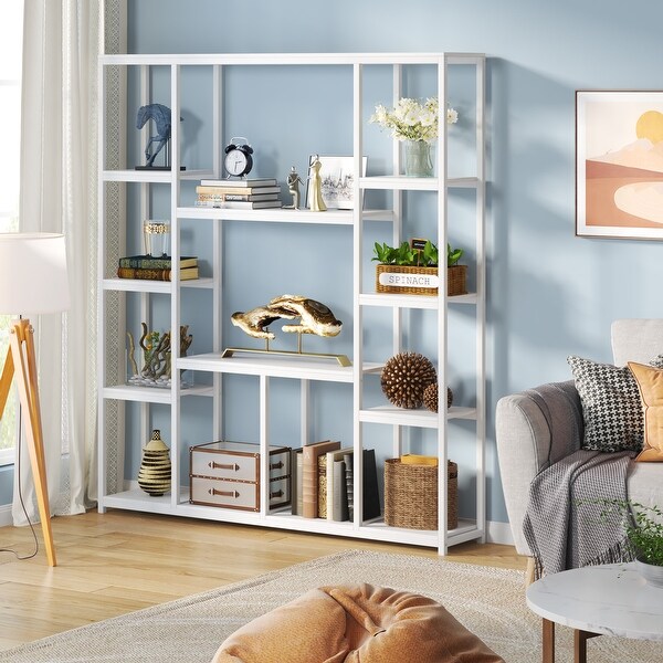 12-Open Shelf Etagere Bookcase Book Shelves Display Shelf - 70.86