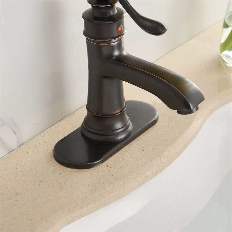 Single Handle Bathroom Faucet With Drain Assembly Single Hole Bathroom Sink Faucets Lavatory Basin Vanity Modern Elegant Taps