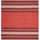 preview thumbnail 10 of 19, SAFAVIEH Handmade Montauk Caragh Stripe Cotton Flatweave Rug 6' Square - Red/Ivory - Square
