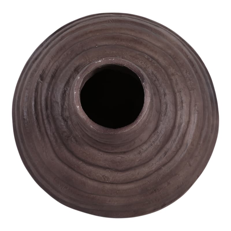 Pottery Paper Vase Mache Textured Organic Shape (Set of 2) - 19" Brown