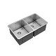 preview thumbnail 8 of 7, Karran 32" Undermount Double Equal Bowl Stainless Steel Sink Kit