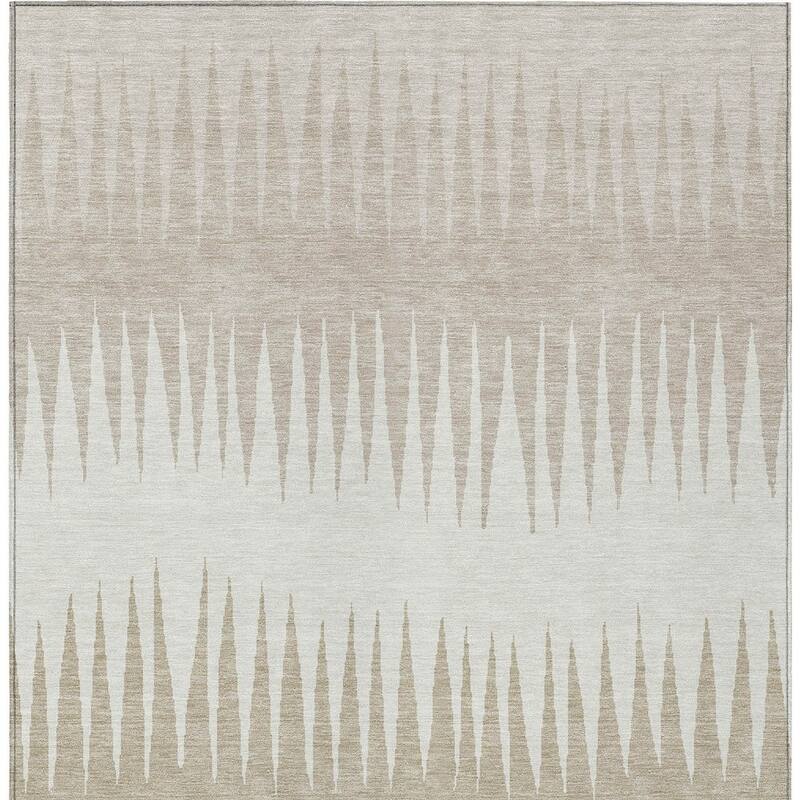 HomeRoots Striped Transitional Rectangle Outdoor Rug